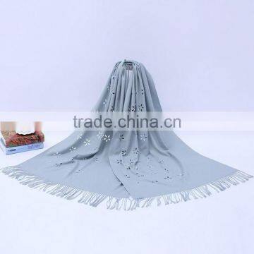 Classic Jacquard Cashmere Hollow Out Design Acrylic Long Lady Scarf photo-4