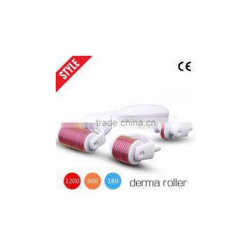 Hot sale derma roller with 3 head for hair loss wrinkle removal and skin whithening