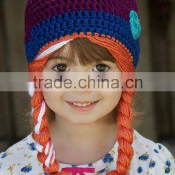 Newborn Baby Girls the Frozen Elsa Anna Hat w/ Hair Cap Braid Knitting