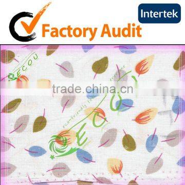 100%cotton plain leaf printed fabric