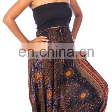 Flower Eye Pattern Harem Yoga Jumpsuit Dance Hammer Trousers Pants photo-2