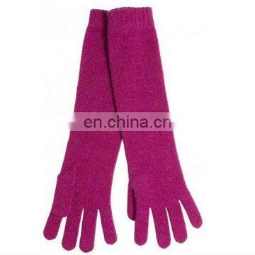 Manufacturer Fashion long style cashmere gloves low price