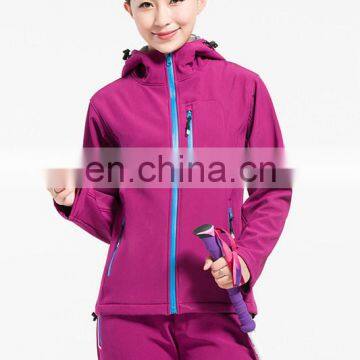 Womens High Quality Cheap Windbreaker Waterproof Softshell Jacket photo-3