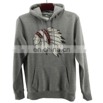 Custom fashion OEM wholesale oversized grey gym sport sweatshirt hoodie