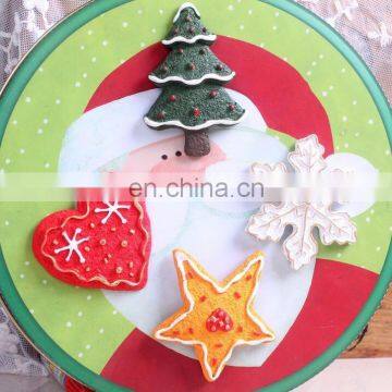 Mix Design Cartoon Biscuits Hanging Christmas Fridge Ornament Resin Christmas Decorations Fridge Magnet