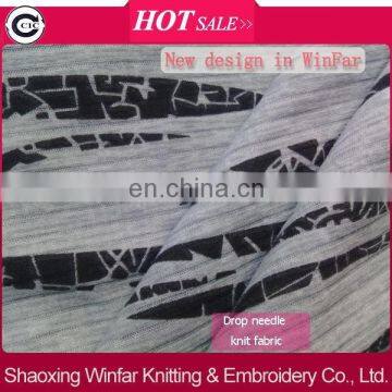 shaoxing winfar drop needle baby pigment printed polyester cotton interlock knit fabric