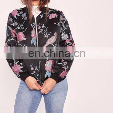 2016 New style premium jacquard bomber jacket women fashion jacket for wholesale