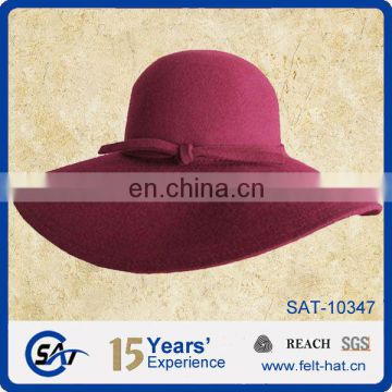 Wholesale/Customized big brim wool woman hats flopy hat