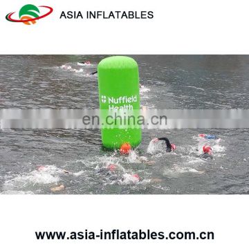 Hot Sale Cylinder And Pyramid Shape Inflatable Buoys For Water Triathlons Advertising