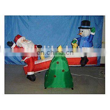 Inflatable Santa Snowman