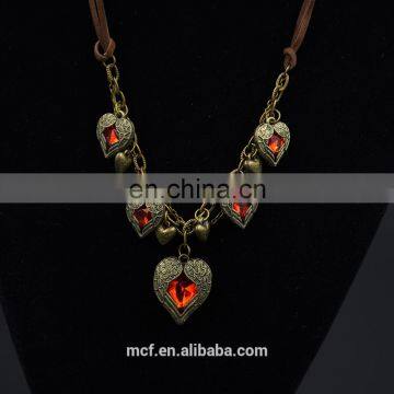 crystal diamond fashion pendant chunky necklace MCB-0041