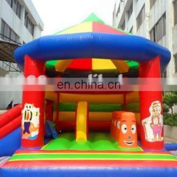 Happy inflatable kids carousel inflatable bounce castle outdoor