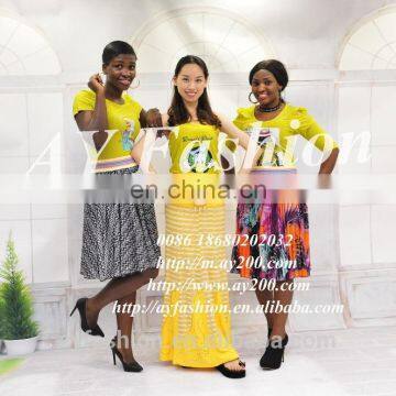 African Stripe Traditional Long Maxi Skirt Long Skirt Models With Bead photo-6