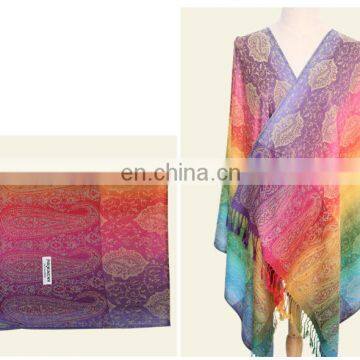 2017 Custom Design Newest Paisley Weave Jacquard Scarf photo-3