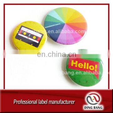 Fashional Garment Accessories Fast Delivery And Individual Package Custom Full Color Printed Promotion Cheap Tinplate Badge