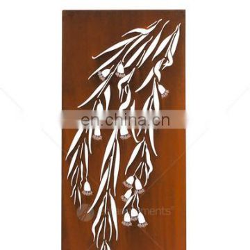 Corten steel outdoor laser cutting metal wall art for home decor