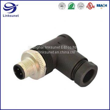 IP67 250V Field Installable 90° Screw-In Screw Type 3Pin 6-8 for Communication equipment harness