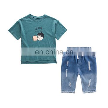 2018 Hot Sale Baby Boy Clothes Summer Sleeveless T-shirt + Shorts Pajamas Home Dress Suit