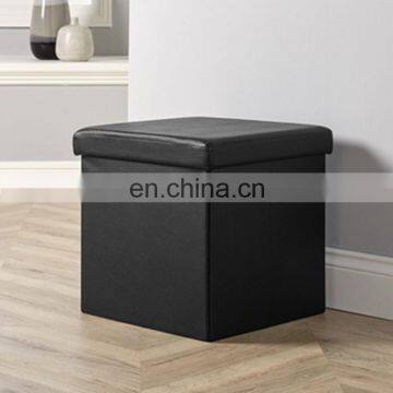 Reatai 2020 New Foldable pu Pvc Line Storage Ottoman Storage Box for Living Room photo-2