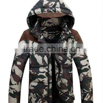 High Quality Soft Men Fashion Camo Down Jacket for Man