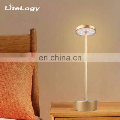 Cheap Bar Led Decor Gold Wholesale Cordless Bed Side Modern Lamparas Table Lamps Luxury Hotel Led photo-2