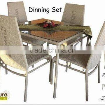 High Quality Stackable Outdoor Rattan Modern Dining Set