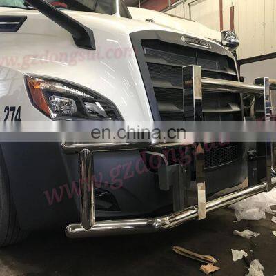 NEW !!! For Freightliner Cascadia 2018 Grille Deer Guard 304 Stainless Steel Bumper Guard With Brackets photo-3