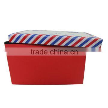 Separate Foldable Storage Ottoman With Lid photo-6