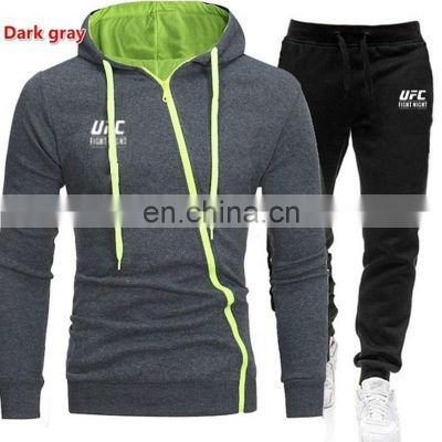 custom brand  new men's large size casual zipper cardigan zipper sports jogging suit custom hoodie Top crop S-5XL