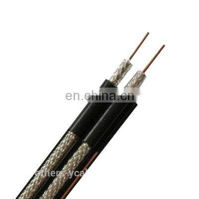 outside plant cable bare copper ground wire dual shielded coaxial