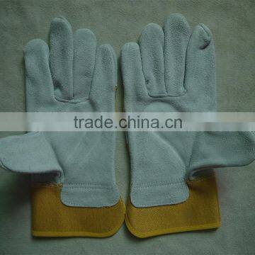 CE en388 standard cow split leather mechanic working Gloves with cheap price