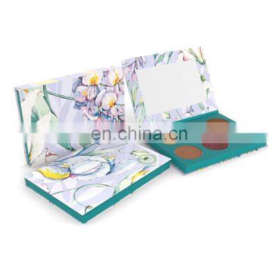 2021 No Brand Empty 6 Hole Eyeshadow Palette Low Moq Empty Magnetic Cardboard Makeup Pan Packaging Custom Logo