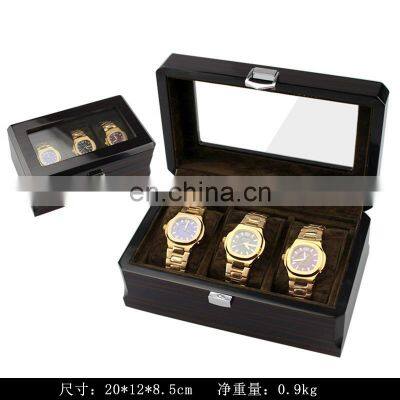 Wholesale Luxury Custom Wooden Display Case 3 Slots Watch Gift Box photo-5