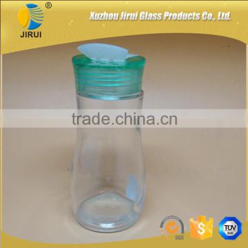 120ml glass spices bottle with plastic lid