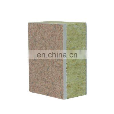 100Mm Sound Absorption Fireproof Roof Interlocking Minera Rock Wool Exterior Wall Insulation Decorative Integrated Panel Board