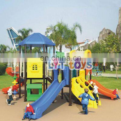 China children plastic slide and swing set outdoor playground equipment