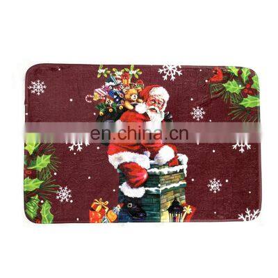 Christmas memory foam anti slip bath mat