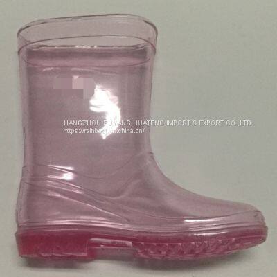 Colourful Transparent Kid Boots,Transparent New Fashion Child Boots,Transparent Children PVC Boots,Popular Style Boot photo-4