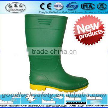 Cheap Green PVC Working Rain Boots