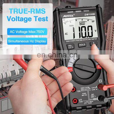 DM100B Digital Multimeter Ultra-Portable LCD Display DC AC Voltmeter Analogue Tester Capacitance NCV Ohm Hz Tester Multimeter photo-2