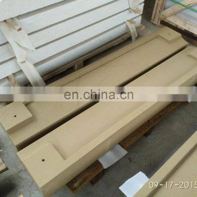 OEM light yellow sandstone window special  line wall cladding  decorative stone for villa