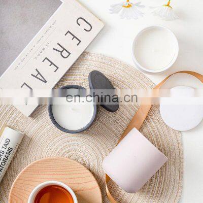 ENO Handmade Soy Candles Scented Luxury Private Fragrance Oil Scented Candles Private Label Ceramic Scented Candle Jar With Lid