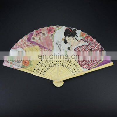 High Quality Personalized Fashion Couloured Printed Bamboo Hand Fan For Promotion Or Event photo-5