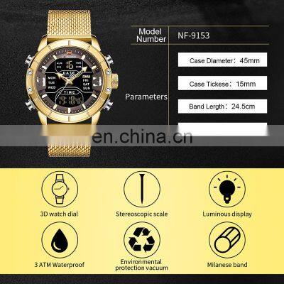 NAVIFORCE 9117 Luxury Quartz Movement Steel Watch Stainless Steel Week Display Luminous Wristwatches Wholesale Watches photo-4