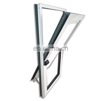 Middle opening window vertical center pivot open windows with aluminum frame