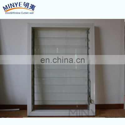 Aluminum profile single tempered glass shutter aluminum frame glass louver jalousie for sale