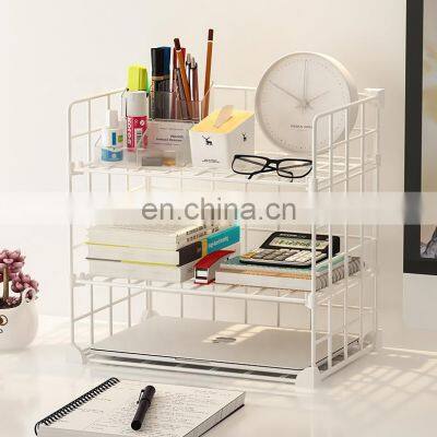 Wholesale Book Shelf Modern Rack Children Bookshelves Kids Desktop Tabletop Iron Bookshelf photo-2