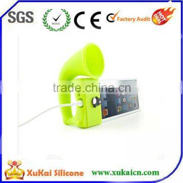 custom silicone horn speaker mobile phone horn speaker