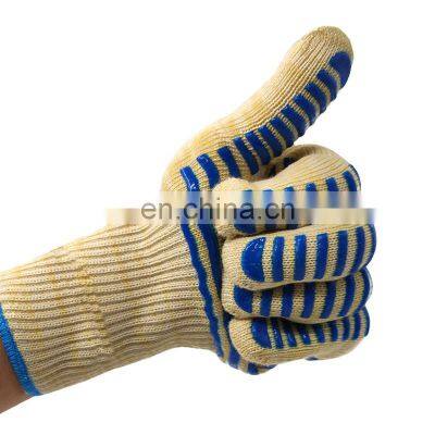 Long Silicone Protection Heat Resistant Insulation Hot Outdoor Barbecue Mitts Microwave BBQ Oven Gloves photo-3