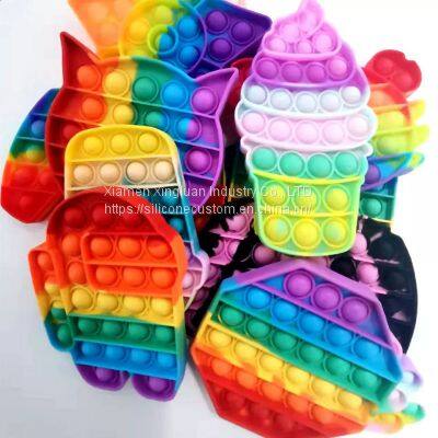 Decompression Push Pop Bubble Silicone Bracelet Squeeze Fidget Sensory Toys photo-3